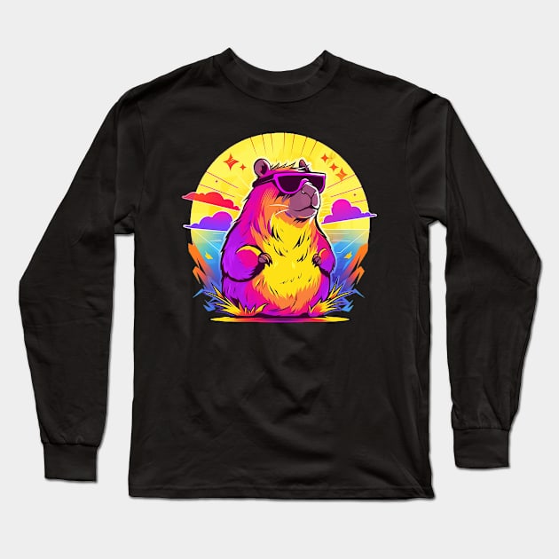 capybara Long Sleeve T-Shirt by lets find pirate